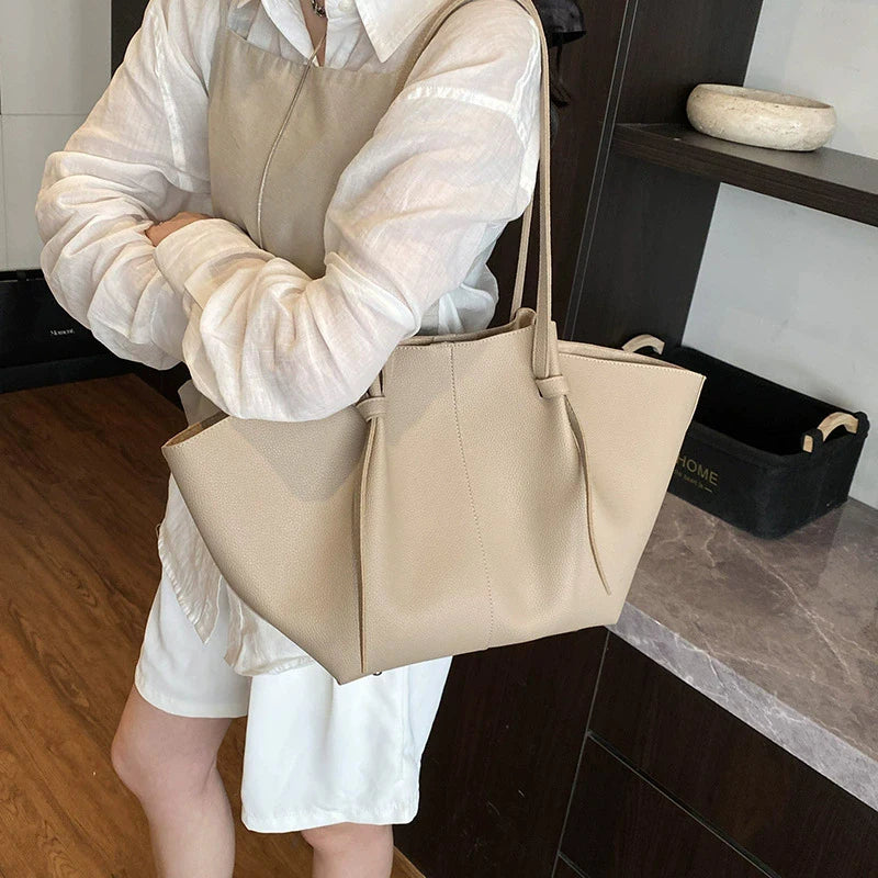 Brand Designer Bucket Shoulder Bags For Women Soft PU Leather Big Capacity Shopper Tote Set Luxury Designer Handbags
