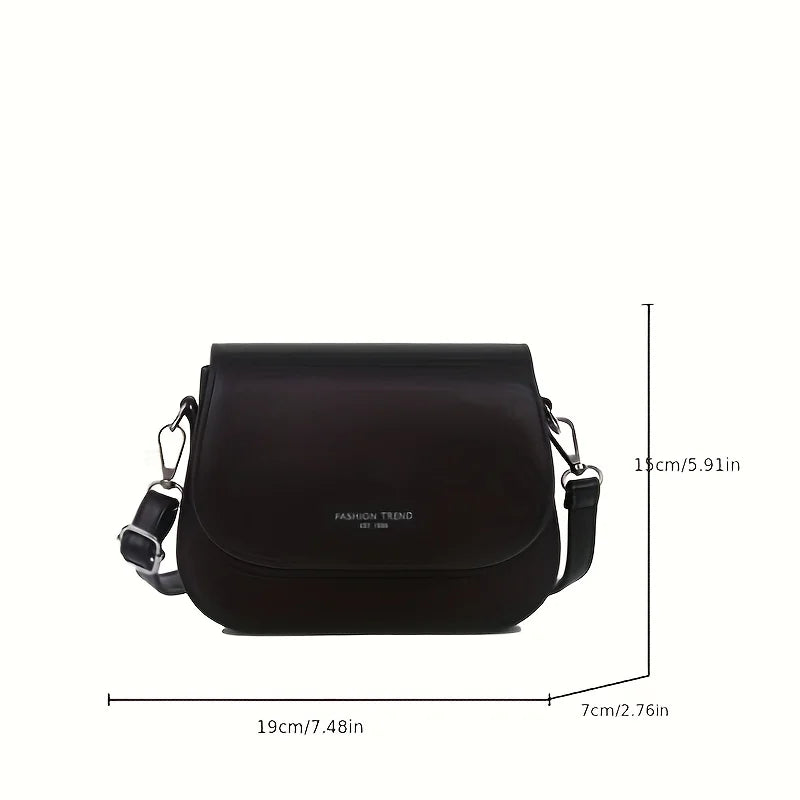 Fashionable Synthetic Leather Crossbody Bag, Womens Shoulder Bag, Simple Square Design, Adjustable Strap, Suitable for Daily Use