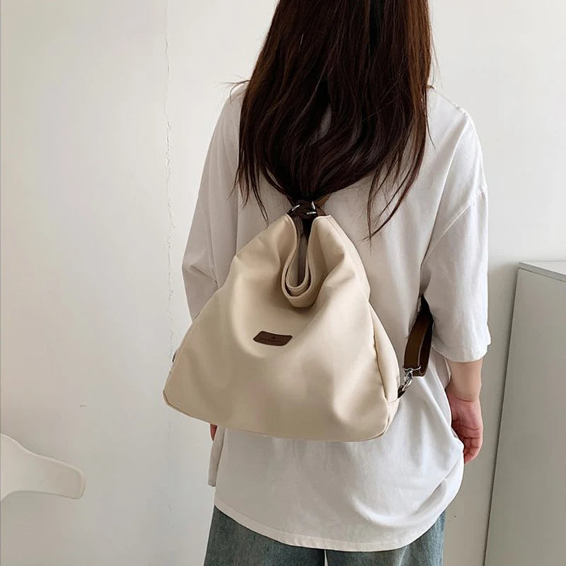 Designer Nylon Women's Casual Travel Backpack Trendy Top-Handle Shoulder Crossbody Bag Luxury Handbags Female Purse
