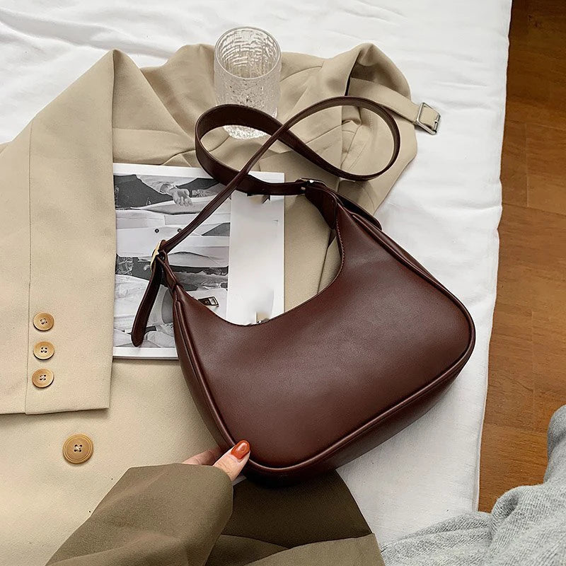 PU Leather Shoulder Messenger Bag Women Causal Luxury Handbags and Purse Female Designer Hobos Bag Small Brand Crossbody Bags