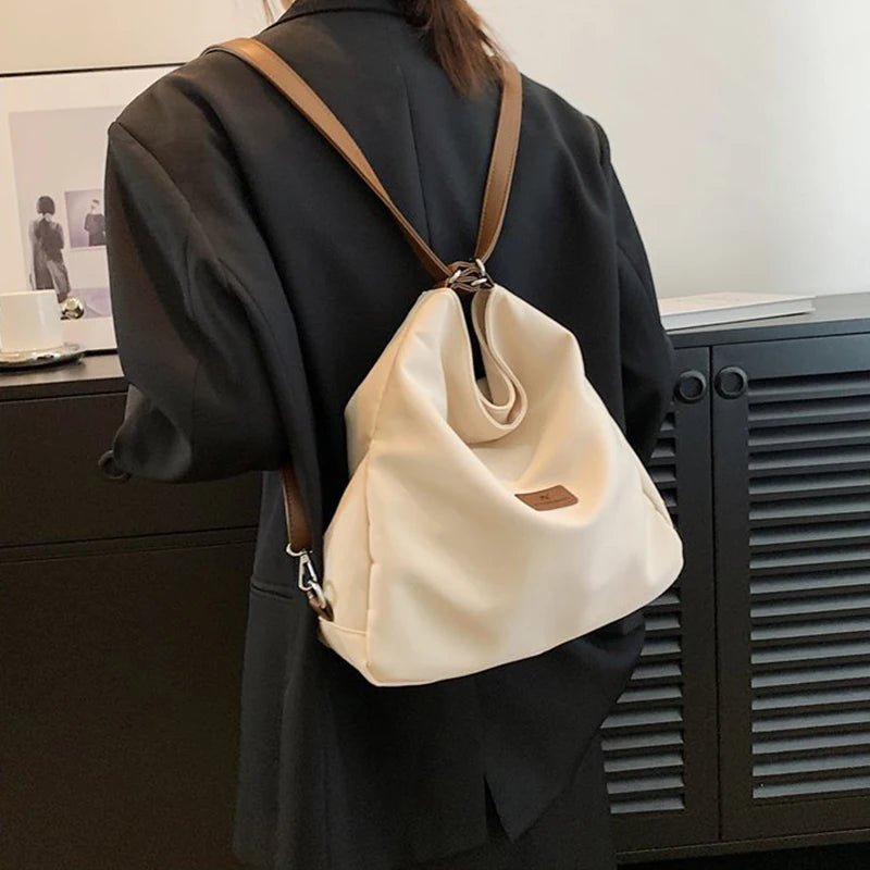 Designer Nylon Women's Casual Travel Backpack Trendy Top-Handle Shoulder Crossbody Bag Luxury Handbags Female Purse