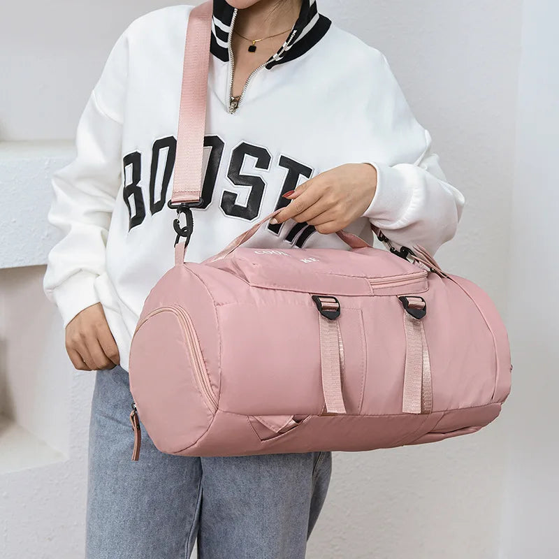 New fitness sport crossbody bag unisex backpack business trip large capacity short travel bag dry and wet separation luggage bag