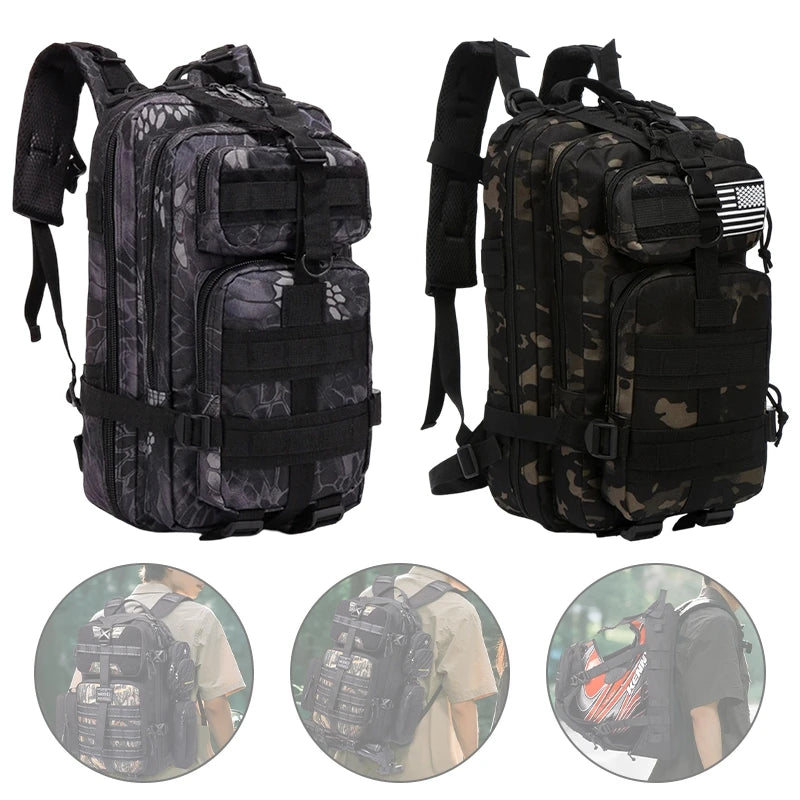 30L Mountain Tactical Backpacks Waterproof Trekking Fishing Hunting Climb Bag Outdoors Sports Hiking Camping Travel Rucksacks