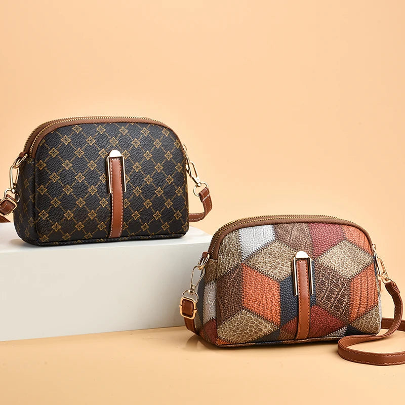 Women's Trendy Fashion Printed Shell Bag Casual Crossbody Bag Versatile Shoulder Bag Designer Small Purse and Handbags