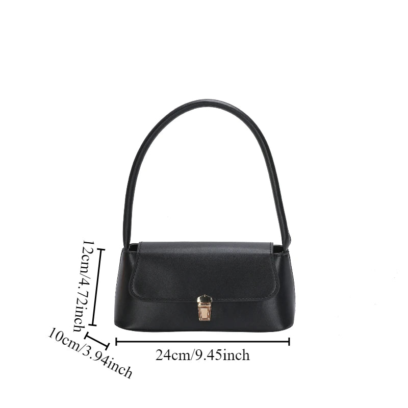 Women's Shoulder Bag Handbag Retro Underarm Bag Fashion Simple Solid Color New Hand Shoulder Bag