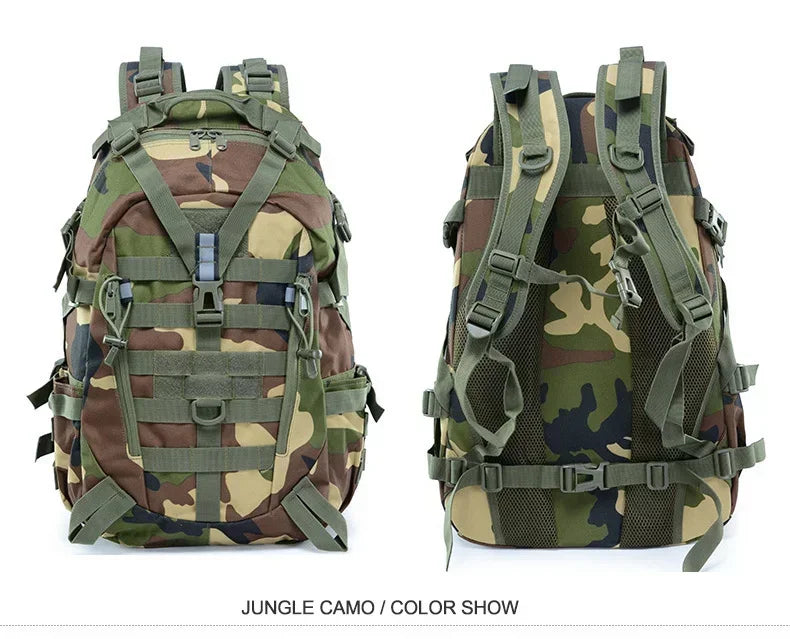 40L Camping Hiking Backpacks Tactical Backpack for Men/women Reflective Outdoor Climbing Rucksack Bag Survival Molle Travel Bags