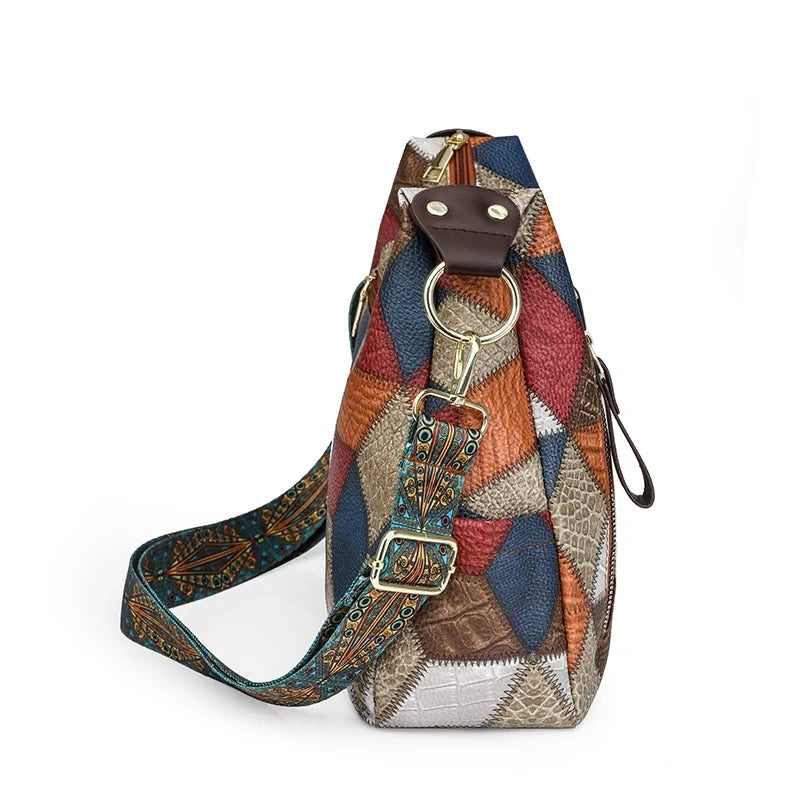 Fashion Contrast Color Large Capacity Female Tote Bag PU Leather Lady's Shoulder Bag Brand Designer Women's Bucket Handbags