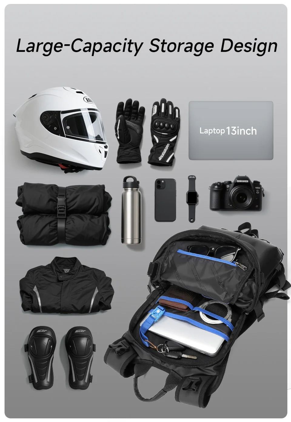 Tigernu Cycling Backpacks Men Waterproof Bicycle Bags Motor Bags Sport Bike Backpacks Storage Helmet Pack With Reflective Strap