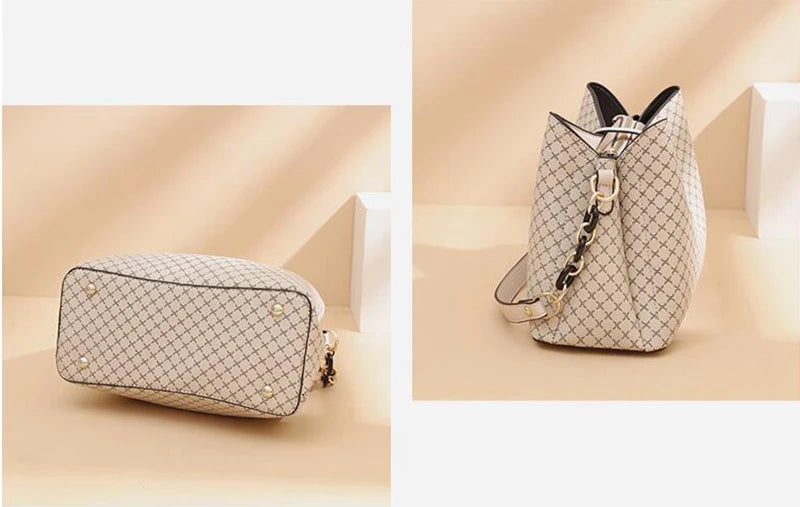 Fashion Women Bucket Crossbody Bag Vintage Tassel Designer Messenger Bag High Quality PU Leather Shoulder Bag Simple Handbag