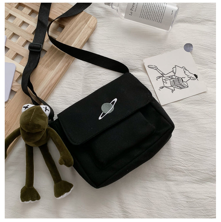 Casual Collage Student Messenger Bag Women Small Bag Canvas Shoulder Bag For Women Print Crossbody Bags Bolsas Sac