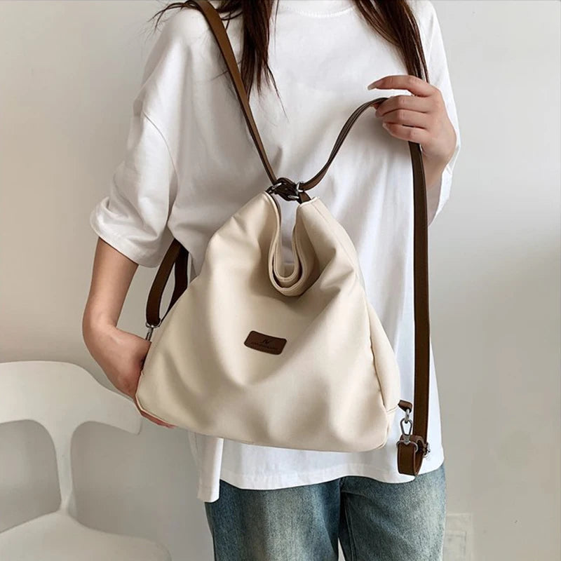 Designer Nylon Women's Casual Travel Backpack Trendy Top-Handle Shoulder Crossbody Bag Luxury Handbags Female Purse