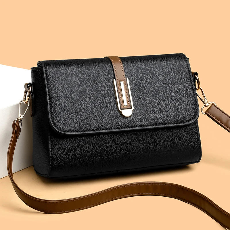Women Shoulder Bags Ladies Messenger Crossbody Flip Purses Handbags Single Thin Adjustable Shoulder Strap Square Horizontal Bag