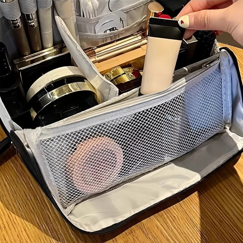 Large Capacity Travel Cosmetic Bag Multifunction Stand Upright Makeup Bag Women Toiletries Organizer Female Storage Make Up Case