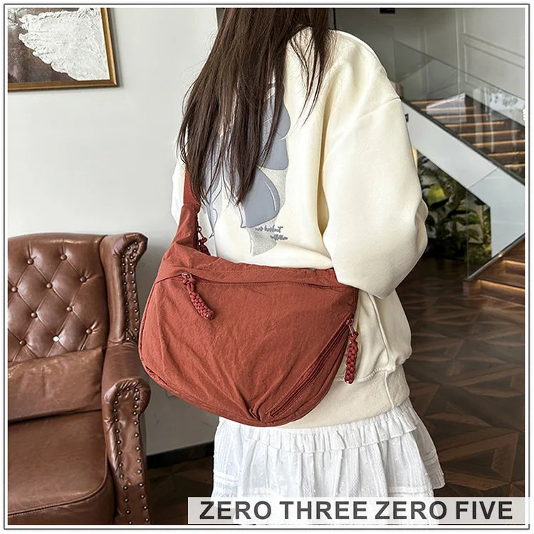 Casual Nylon Hobos Crossbody Bag for Women Designer Shoulder Bags Large Capacity Tote Bag Lady Travel Shopper Bag Female Purses