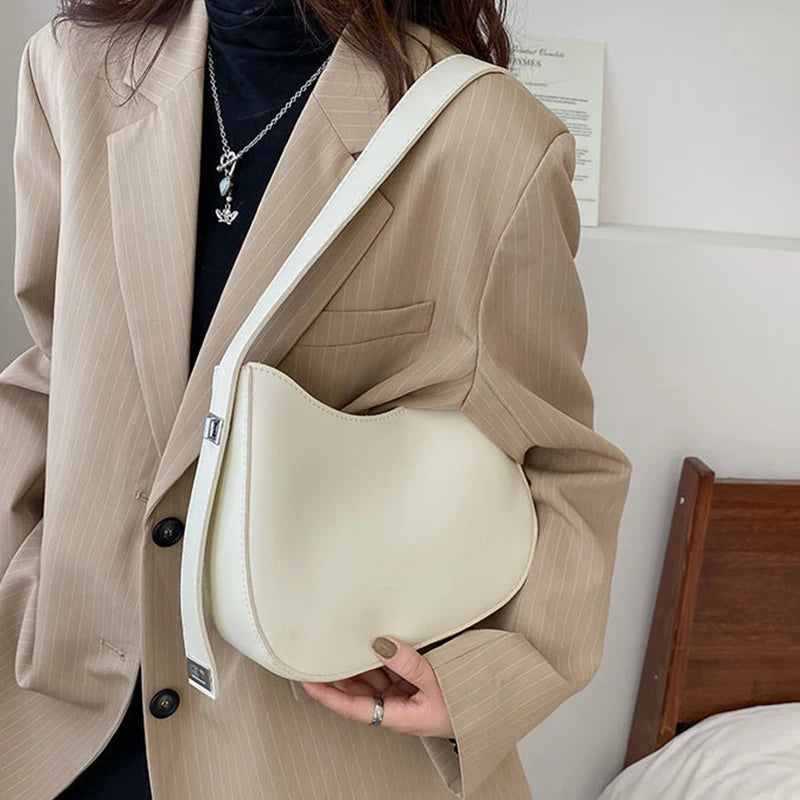 PU Leather Fashion Design Crossbody Bags For Women Summer Travel Shoulder Bags Large Capacity Handbags and Purse Armpit Hobo Bag