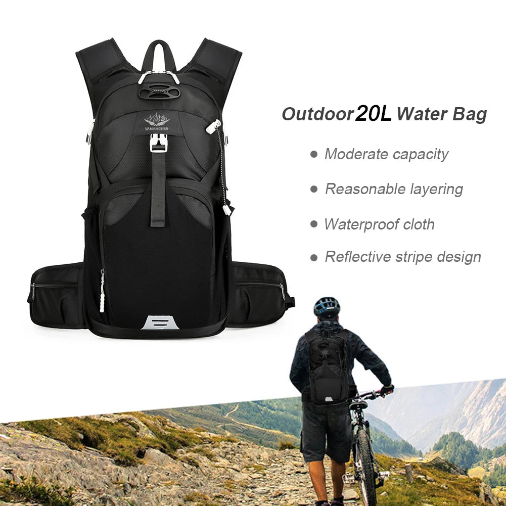 Camping Backpack Waterproof Breathable Fishing Bag Lightweight Large Capacity Hiking Climbing Rucksack for Outdoor Activities