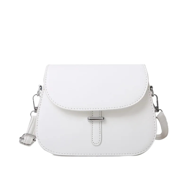 Fashion Women Crossbody Saddle Bag PU Leather Small Handbags Purses Retro Semicircle Designer Messenger Bags Female Clutch Tote