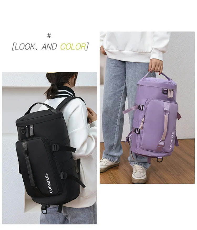 New fitness sport crossbody bag unisex backpack business trip large capacity short travel bag dry and wet separation luggage bag