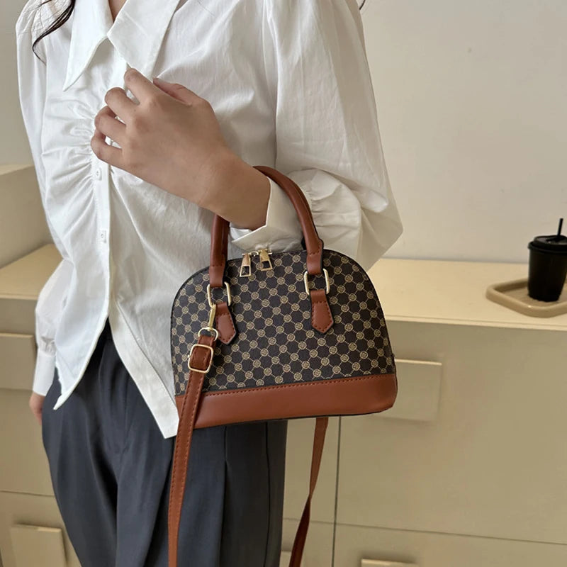 Fashion Shell Bag Ladies Small Pattern Design Purse and Handbag Shoulder Crossbody Bag For Women Daily Use