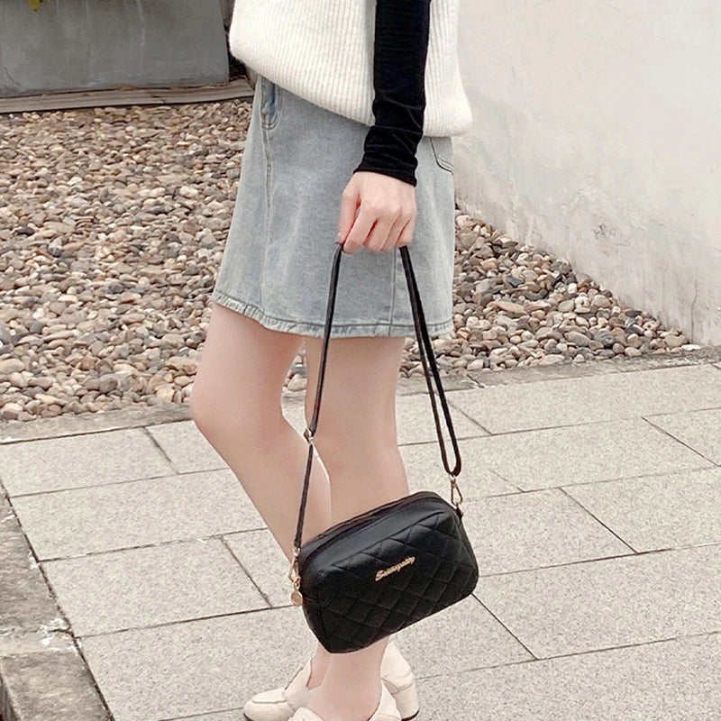 Fashion PU Leather Women Shoulder Bags Luxury Design Quilted Shopper Bag Female Casual Crossbody Bags Female Small Handbag Purse