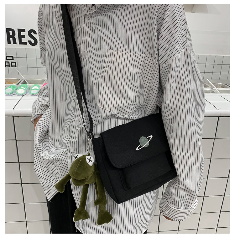 Casual Collage Student Messenger Bag Women Small Bag Canvas Shoulder Bag For Women Print Crossbody Bags Bolsas Sac