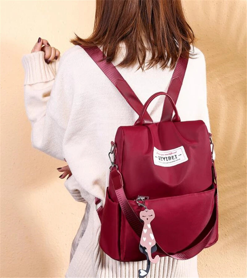 Quality Waterproof Oxford Backpack, Women High Capacity Anti-theft Travel Daypack, Casual Rucksack, Multi-use Shoulder Bags