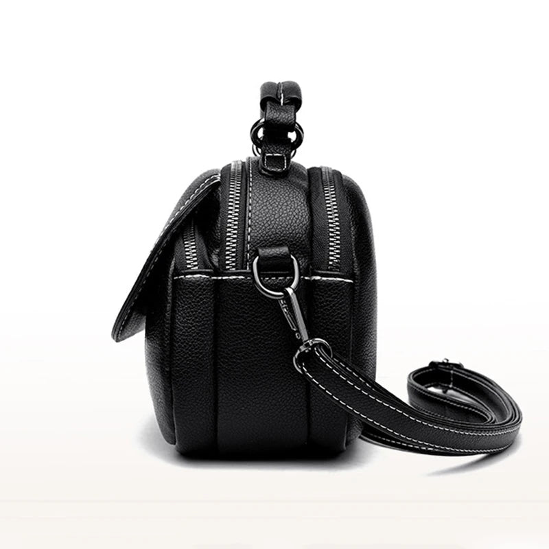 High Quality Fashionable Retro PU Leather Crossbody Bag Classic Small Shoulder Crossbody Bag Women's Luxurious Shell Handbags