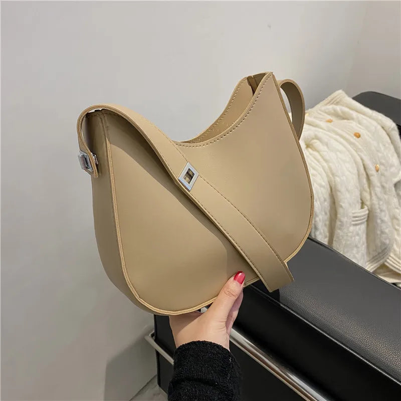 PU Leather Fashion Design Crossbody Bags For Women Summer Travel Shoulder Bags Large Capacity Handbags and Purse Armpit Hobo Bag