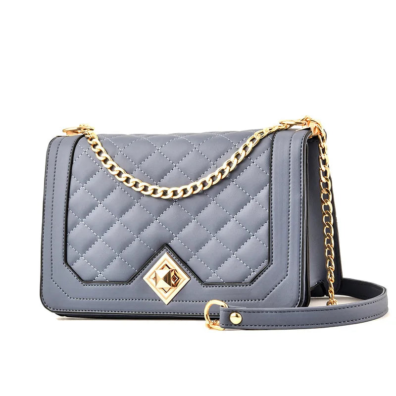Bag Women's Xiaoxiangfeng Rhombus Chain Bag One Shoulder Portable Crossbody Fashion Personalized Women's Bag