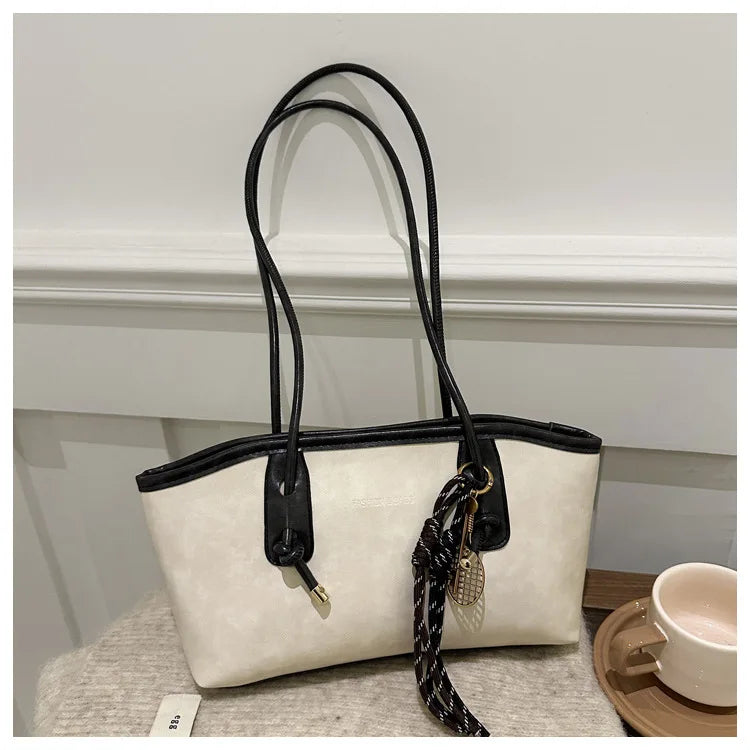 High Quality Texture Vintage Large Capacity Women's Bag Stylish Commuting Armpit Handbag Women Shoulder Bag Fashionable Tote Bag