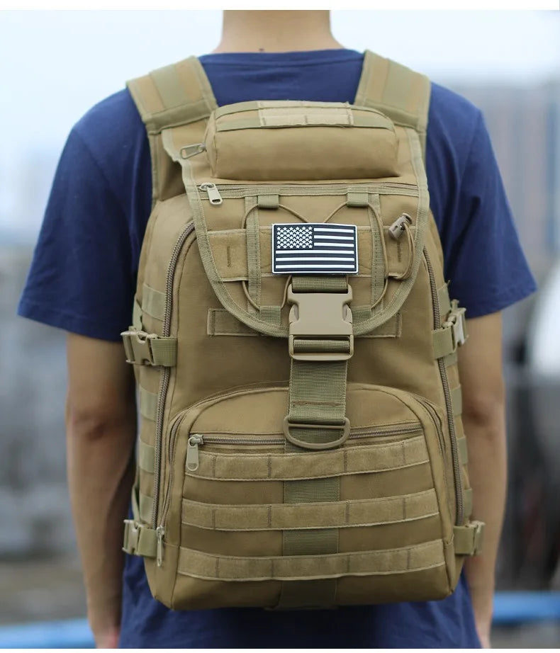 35L Large Capacity Men's Tactical Backpacks Survival Hiking Outdoor Computer Bag Treeking Day Pack Casual Sports Bag