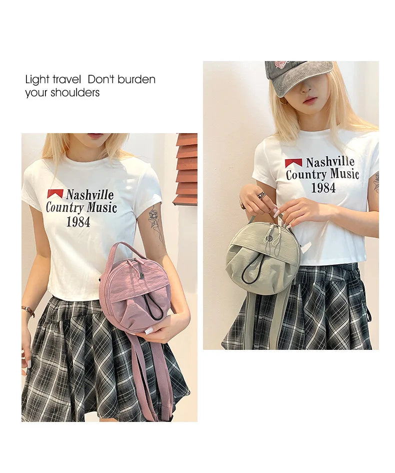 Thickened Waterproof Round Handbag, Single Shoulder Messenger Bag, Versatile Fashion Cross Body Phone Purse Pouch for Going Out