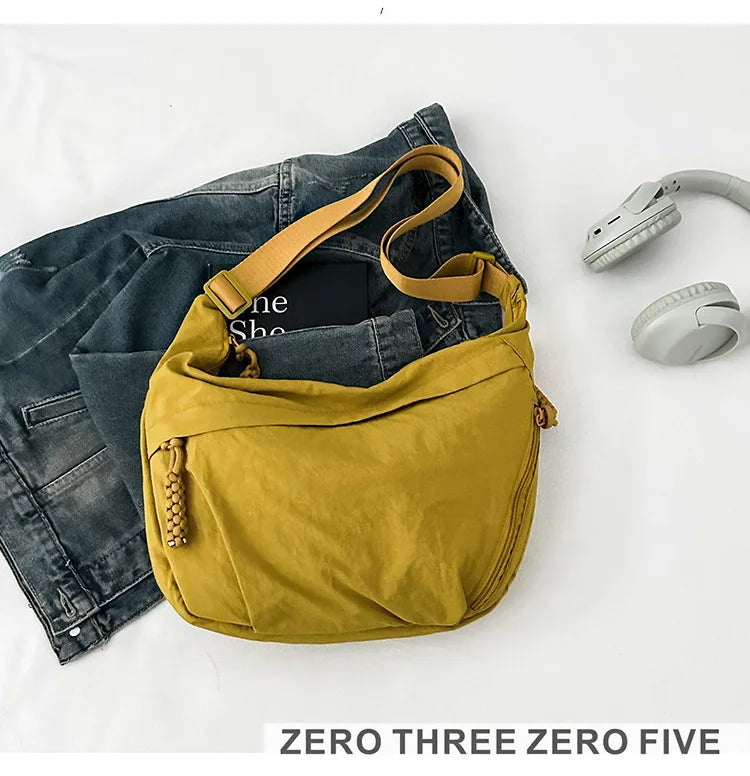Casual Nylon Hobos Crossbody Bag for Women Designer Shoulder Bags Large Capacity Tote Bag Lady Travel Shopper Bag Female Purses