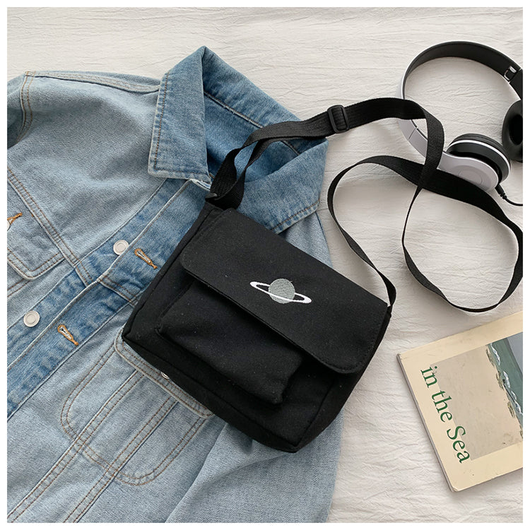 Casual Collage Student Messenger Bag Women Small Bag Canvas Shoulder Bag For Women Print Crossbody Bags Bolsas Sac