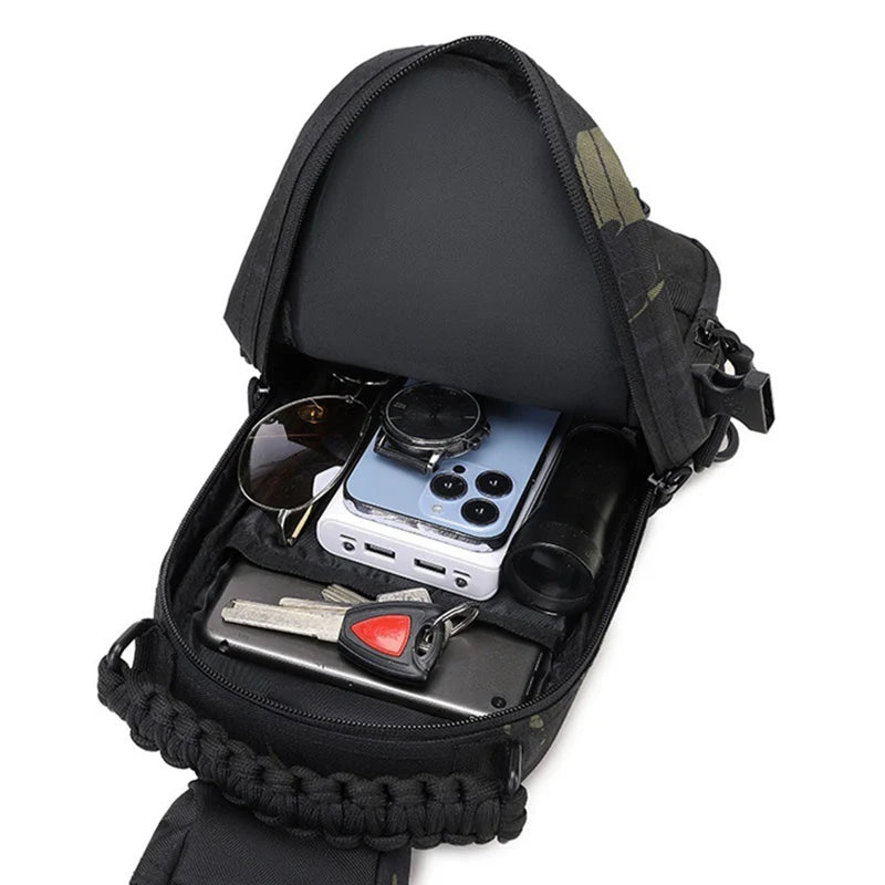 Camping Chest Bag Tactical Backpack for Men Sports Shoulder Outdoor Hiking Climbing Cycling Fishing MOLLE Sling EDC Fanny Pack