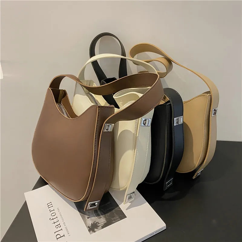 PU Leather Fashion Design Crossbody Bags For Women Summer Travel Shoulder Bags Large Capacity Handbags and Purse Armpit Hobo Bag
