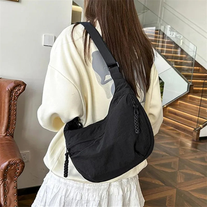 Casual Nylon Hobos Crossbody Bag for Women Designer Shoulder Bags Large Capacity Tote Bag Lady Travel Shopper Bag Female Purses