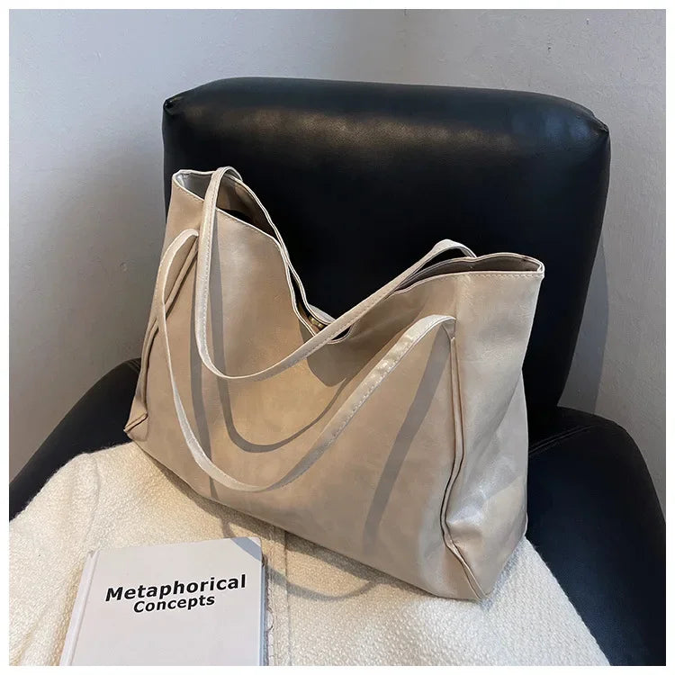 Retro PU Women's Handbag, Large Capacity Handbags Shoulder Bag, Street Leisure Shopping Tote Bag Bags, Suitable for Daily Use