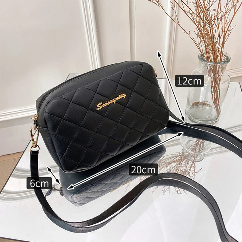 Fashion PU Leather Women Shoulder Bags Luxury Design Quilted Shopper Bag Female Casual Crossbody Bags Female Small Handbag Purse