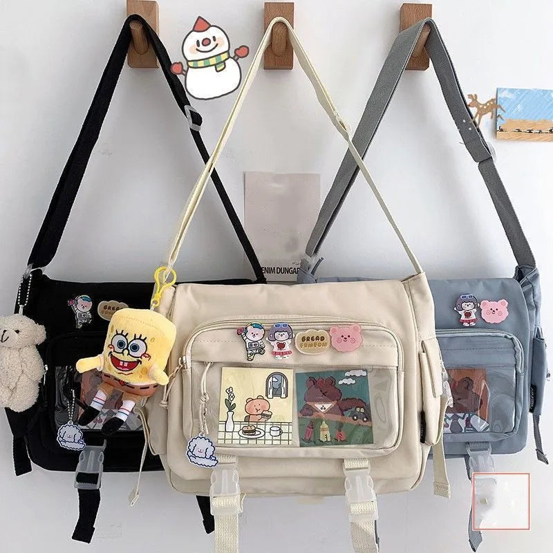 Waterproof Nylon Crossbody Bags for Women Shoulder Bags Youth Fashion Ladies Handbag Messenger Bag Teenagers Girls School Bags