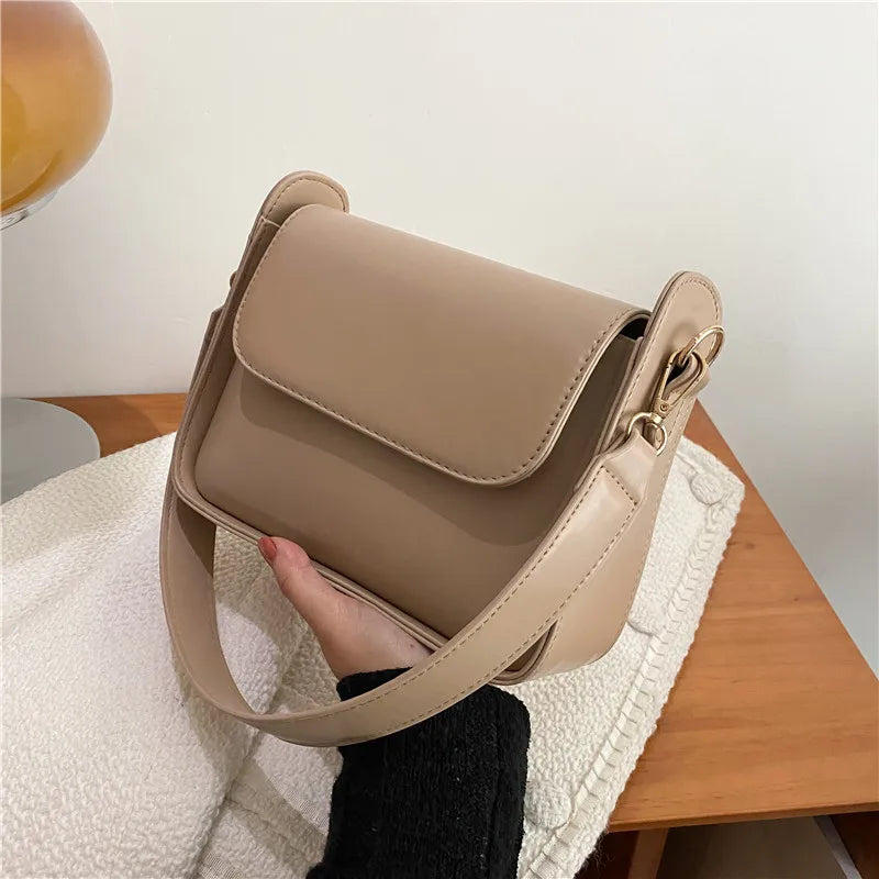 Trendy Fashion Flap Shoulder Bag For Women PU Leather Underarm Bags Designer Solid Color Armpit Handbag and Purse Girls Totes sa