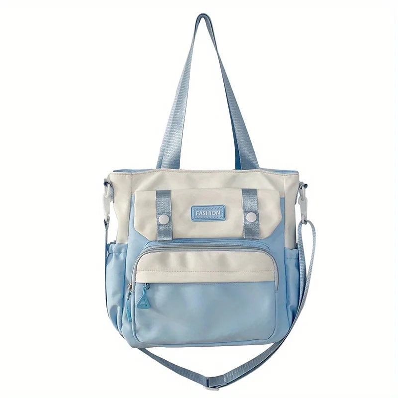 Chic Vintage-Inspired Canvas Tote Bag for Women - Waterproof, Adjustable Strap, Large Capacity Crossbody & Shoulder Handbag