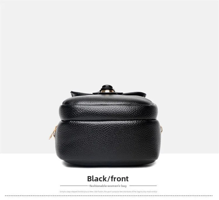 Mini Multifunctional Leather Shoulder Bag for Cellphone/Sport Cross Bags with Headphone Jack, Multi Layer Women's Bag with Cover