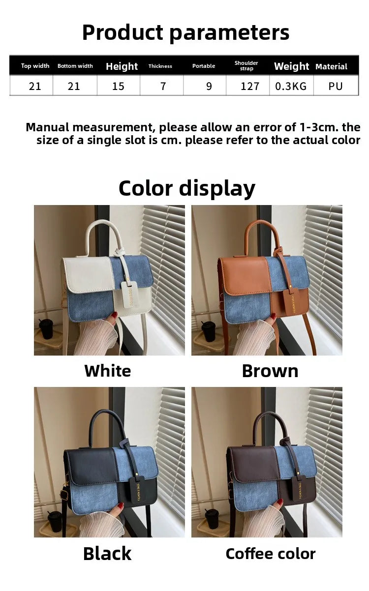 Fashionable PU Leather Handbag Women for Commuting, Stylish Single Color Blocking Handbags Shoulder Bag, Daily Outfit Tote Bag