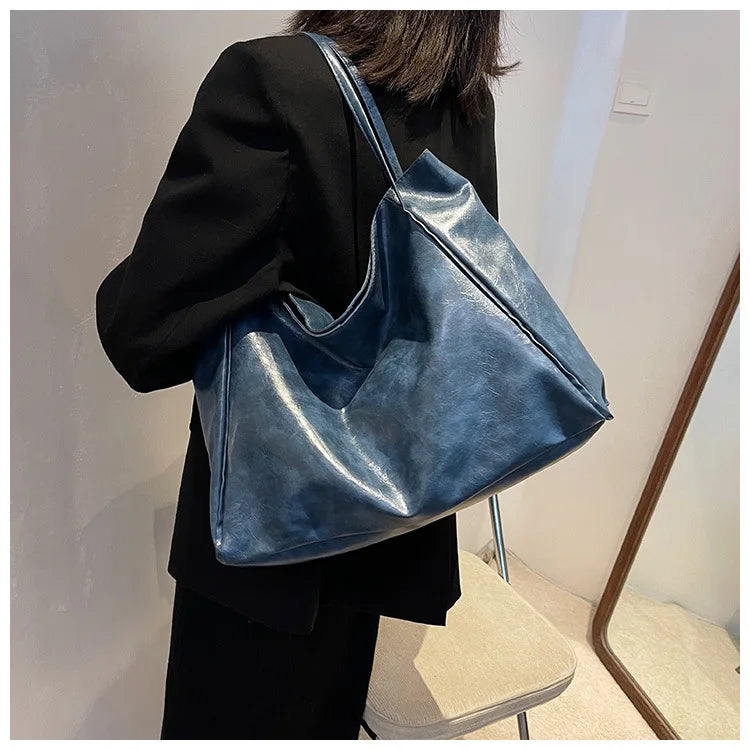 Retro PU Women's Handbag, Large Capacity Handbags Shoulder Bag, Street Leisure Shopping Tote Bag Bags, Suitable for Daily Use