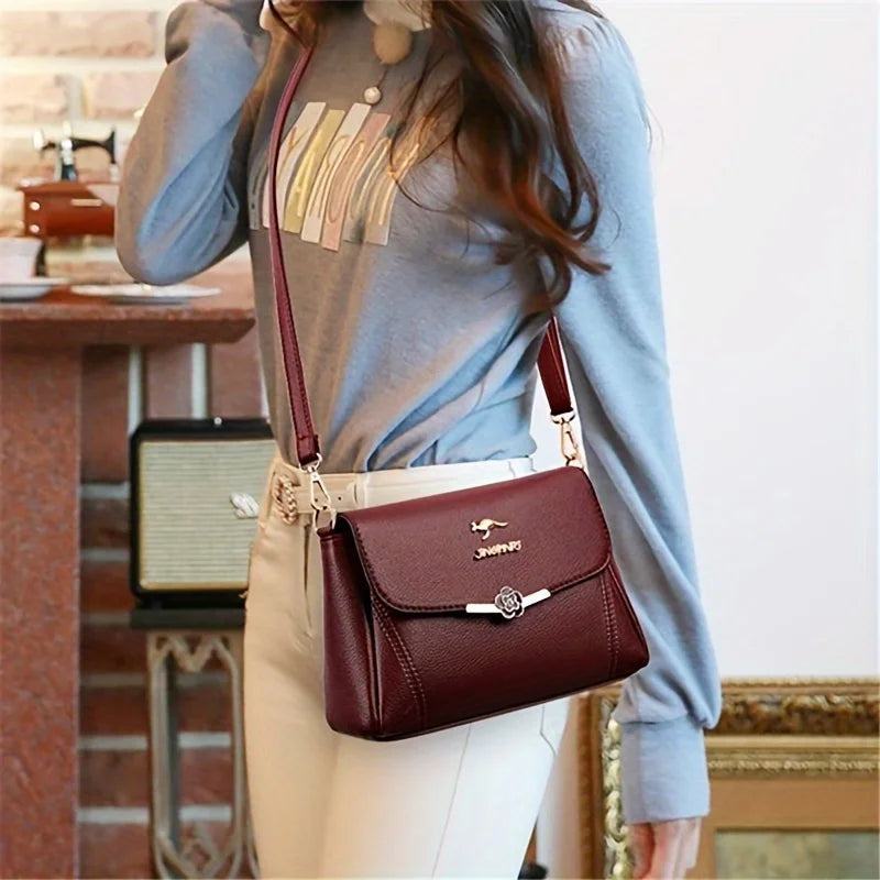 Fashionable Single-Shoulder Bag for Women, Versatile Crossbody Purse with Adjustable Strap, Waterproof Faux Leather