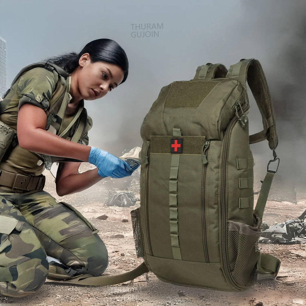 First Aid Kit 40L Waterproof Tactical Medical Backpack First Aid Bag for Hiking Trekking Hunting Fishing Camping Outdoor Sports