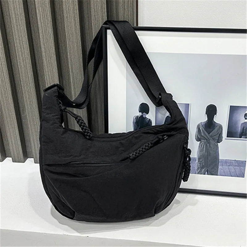 Casual Nylon Hobos Crossbody Bag for Women Designer Shoulder Bags Large Capacity Tote Bag Lady Travel Shopper Bag Female Purses