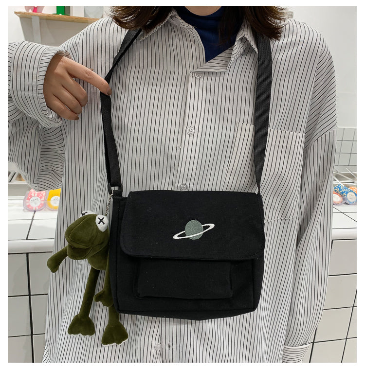 Casual Collage Student Messenger Bag Women Small Bag Canvas Shoulder Bag For Women Print Crossbody Bags Bolsas Sac