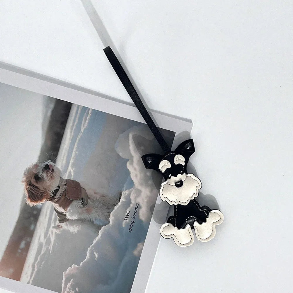 Women Bag Charms Dog Shaped Car Keychain Keyring Pandents Tote Bag Accessories Bag Pendant Handbag Rope 3D Gift Bag Ornament Y2K